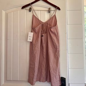 WOMEN’S RVCA LARGE PINK TIE BACK MINI DRESS